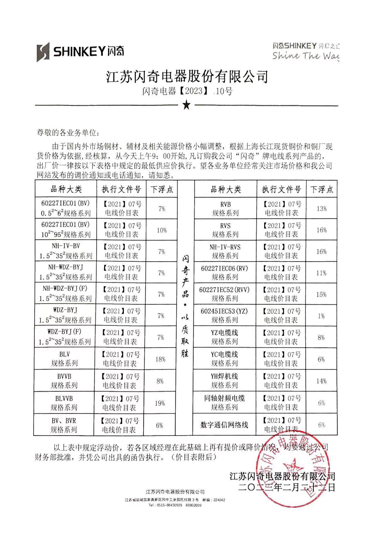 閃奇電器【2023】10號調(diào)價(jià)函告.jpg